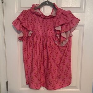Pink Floral Womens Top